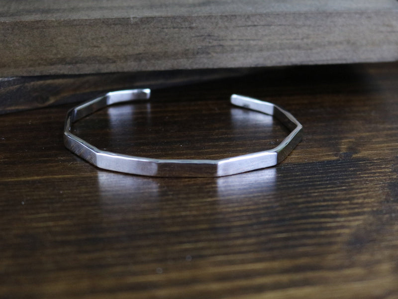 VINNIE Bracelet - Geometric Sterling Silver Cuff Bracelet, Polished