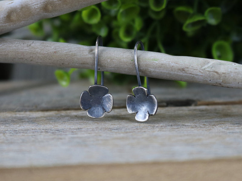 PETAL Earrings - Sterling Silver Dangle Flower Earrings