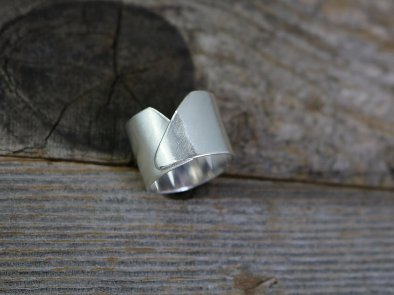REECE Ring - Brushed Sterling Silver Adjustable Ring