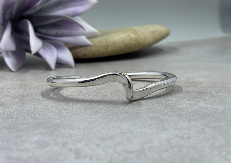 ZEE Bracelet - Sterling Silver Crossover Cuff Bracelet