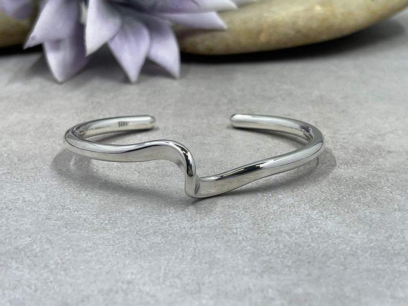 ZEE Bracelet - Sterling Silver Crossover Cuff Bracelet