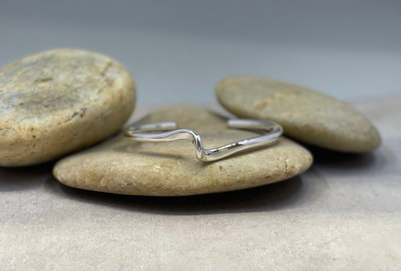 ZEE Bracelet - Sterling Silver Crossover Cuff Bracelet