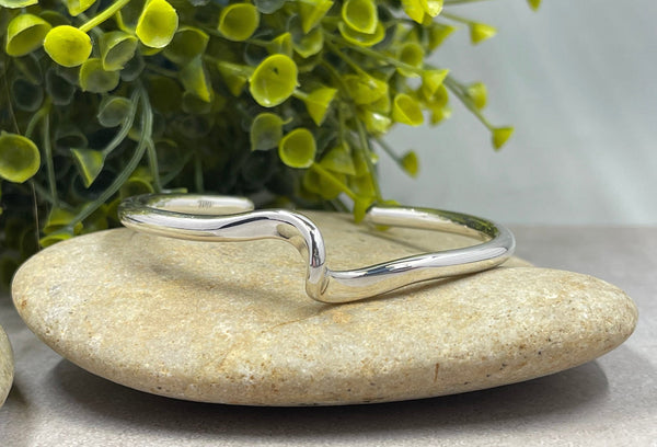 ZEE Bracelet - Sterling Silver Crossover Cuff Bracelet