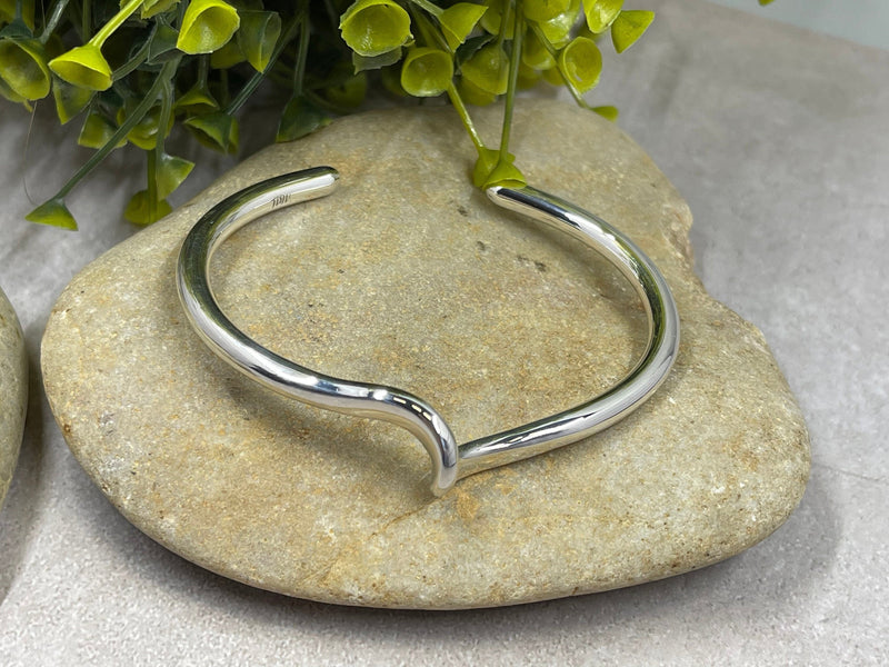 ZEE Bracelet - Sterling Silver Crossover Cuff Bracelet
