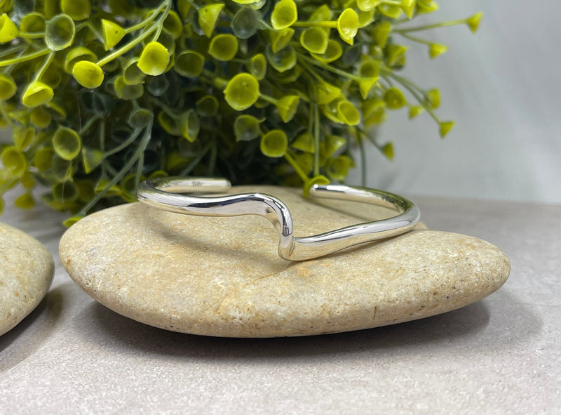 ZEE Bracelet - Sterling Silver Crossover Cuff Bracelet