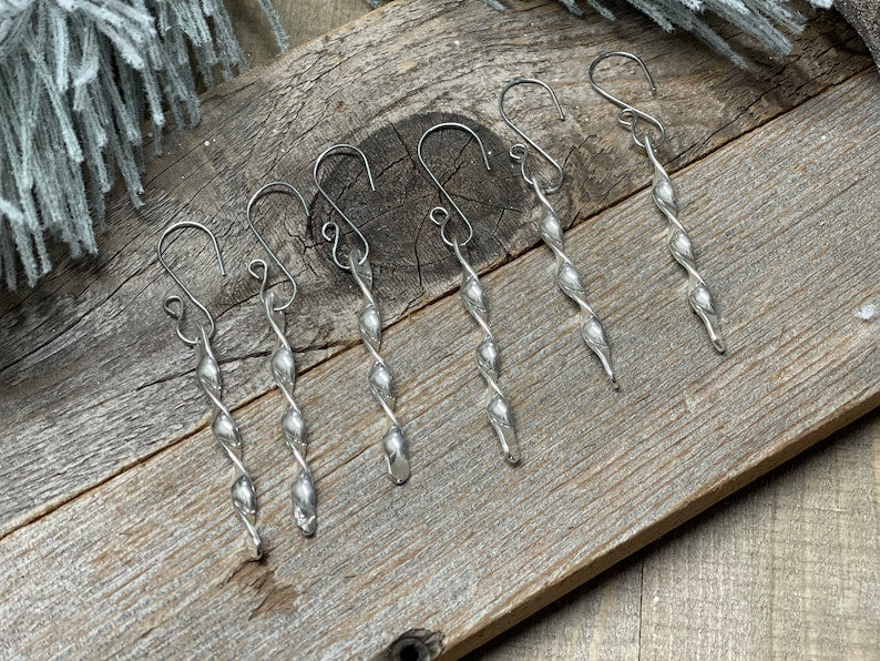 Mini Sterling Silver Icicle Ornaments by Turner Duncan Jewelry