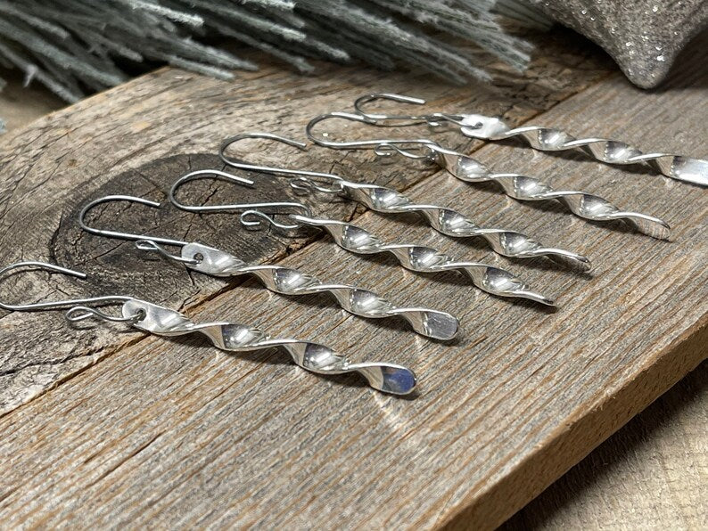 Mini Sterling Silver Icicle Ornaments by Turner Duncan Jewelry