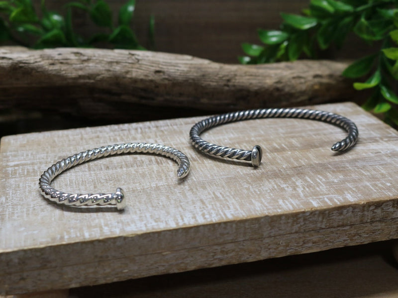 SCREW Bracelet - Polished Sterling Silver Screw Cuff Bracelet