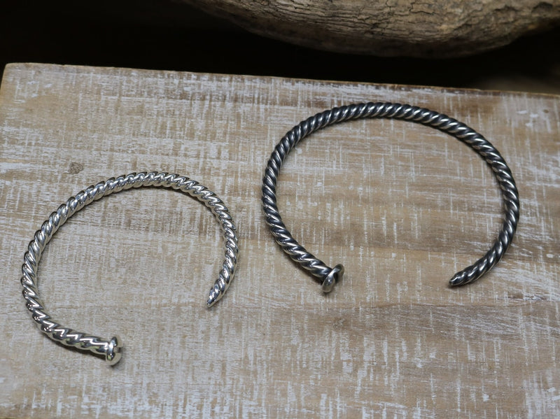 SCREW Bracelet - Polished Sterling Silver Screw Cuff Bracelet