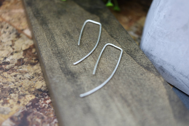 BRYLEE Earrings - Sterling Silver Wireform Earrings, Threader Earrings