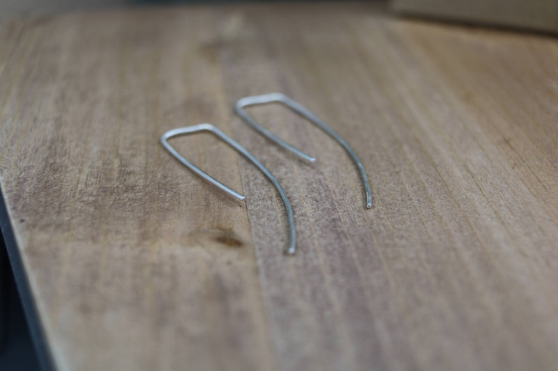 BRYLEE Earrings - Sterling Silver Wireform Earrings, Threader Earrings