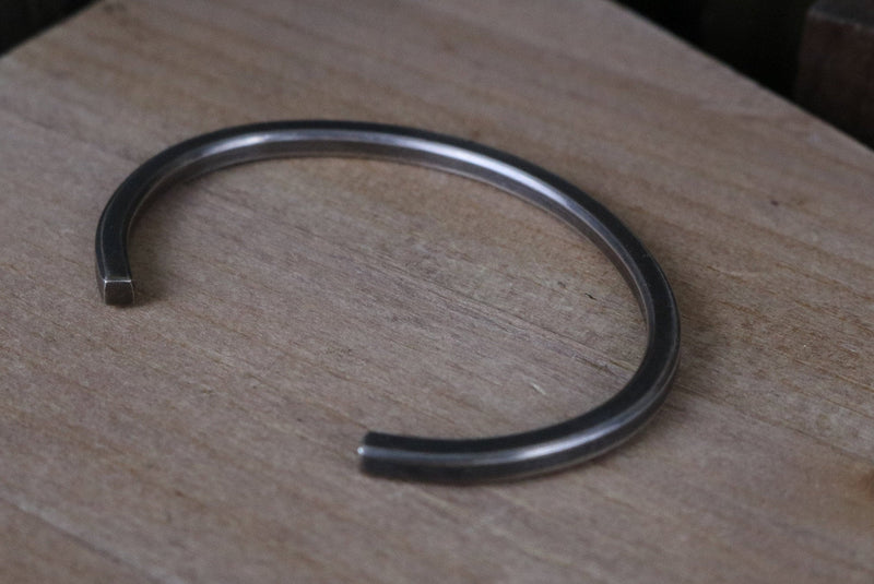 NAYLOR Bracelet - Oxidized Minimal Sterling Silver Cuff Bracelet