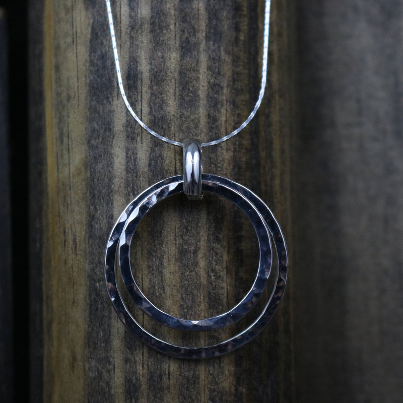 MERIDIAN Concentric Circles Sterling Silver Circles Pendant