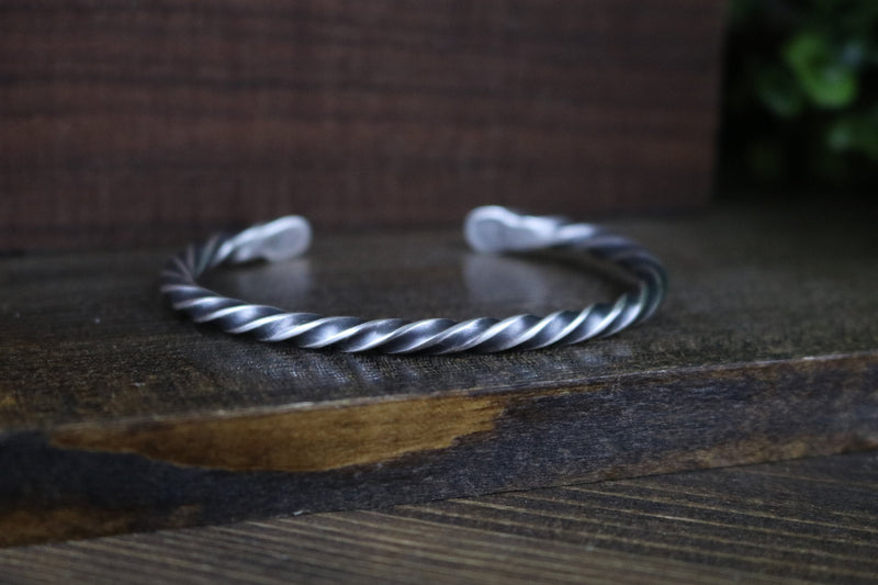 MATTHEW Bracelet - Twisted Oxidized Sterling Silver Bracelet