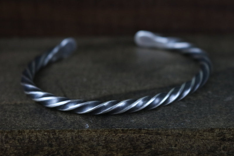 MATTHEW Bracelet - Twisted Oxidized Sterling Silver Bracelet