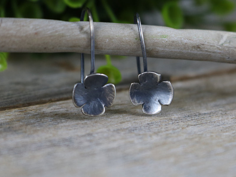 PETAL Earrings - Sterling Silver Dangle Flower Earrings
