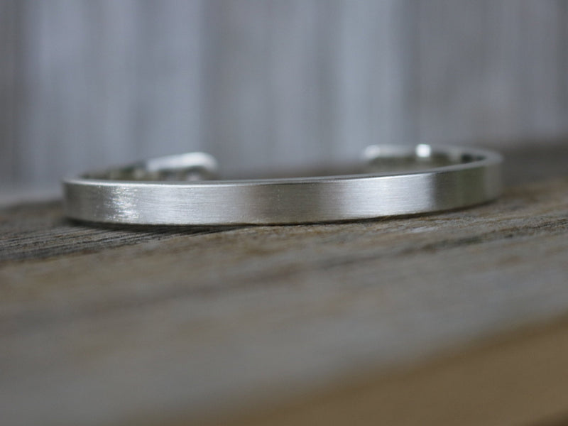 BENJAMIN Bracelet - Brushed Sterling Silver Cuff Bracelet
