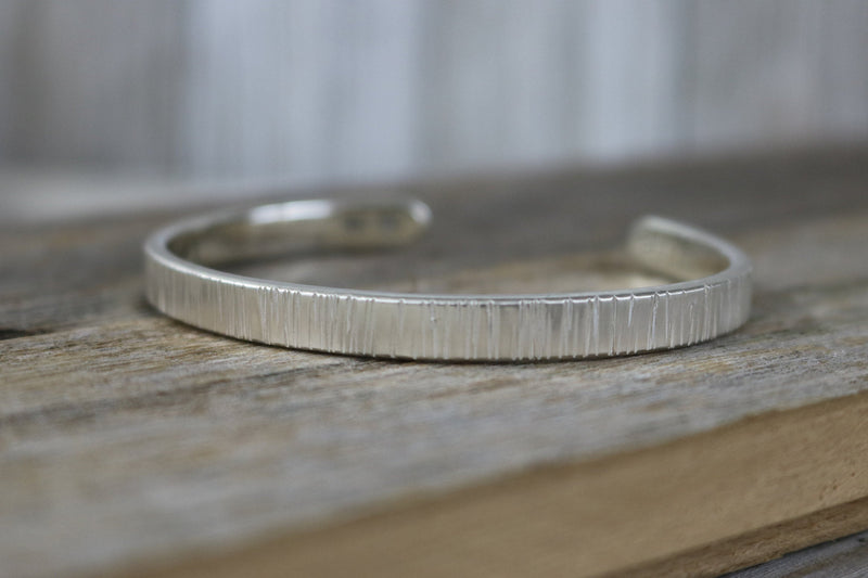 THOMAS Cuff - Hammered Sterling Silver Cuff Bracelet