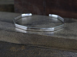VINNIE Bracelet - Geometric Sterling Silver Cuff Bracelet, Polished