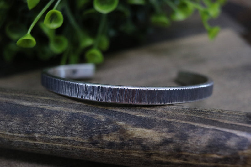 KENT Cuff - Hammered Sterling Silver Cuff Bracelet