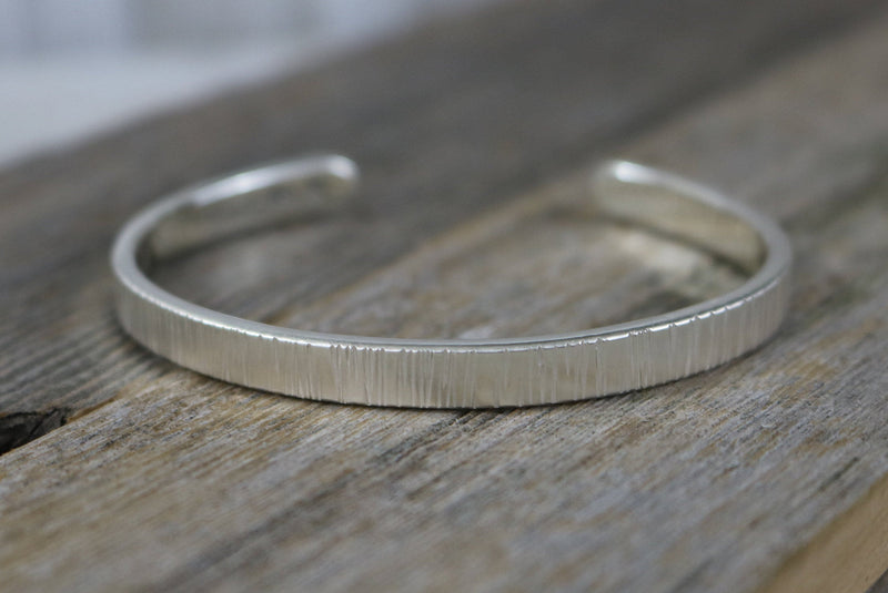 THOMAS Cuff - Hammered Sterling Silver Cuff Bracelet