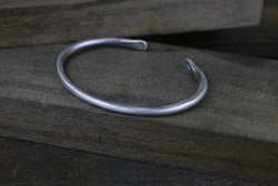 TEIGHLOR Bracelet - Minimal Sterling Silver Cuff Bracelet, Brushed Finish