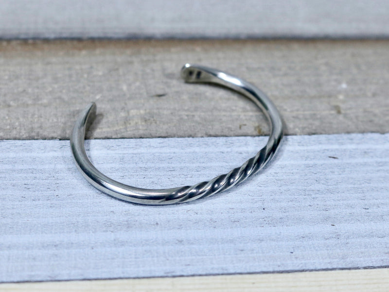 ABBOTT Bracelet - Oxidized Sterling Silver Bracelet with Twisted Accent, Every Day Bracelet