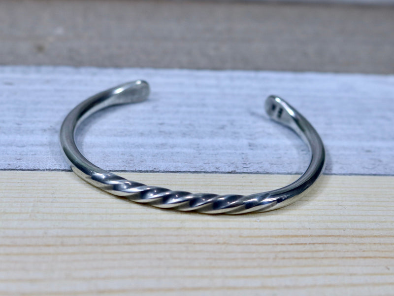 ABBOTT Bracelet - Oxidized Sterling Silver Bracelet with Twisted Accent, Every Day Bracelet