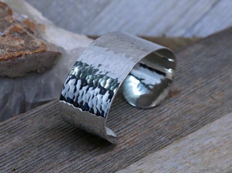 Silver Hammered Cuff Bracelet – MAYAMAR