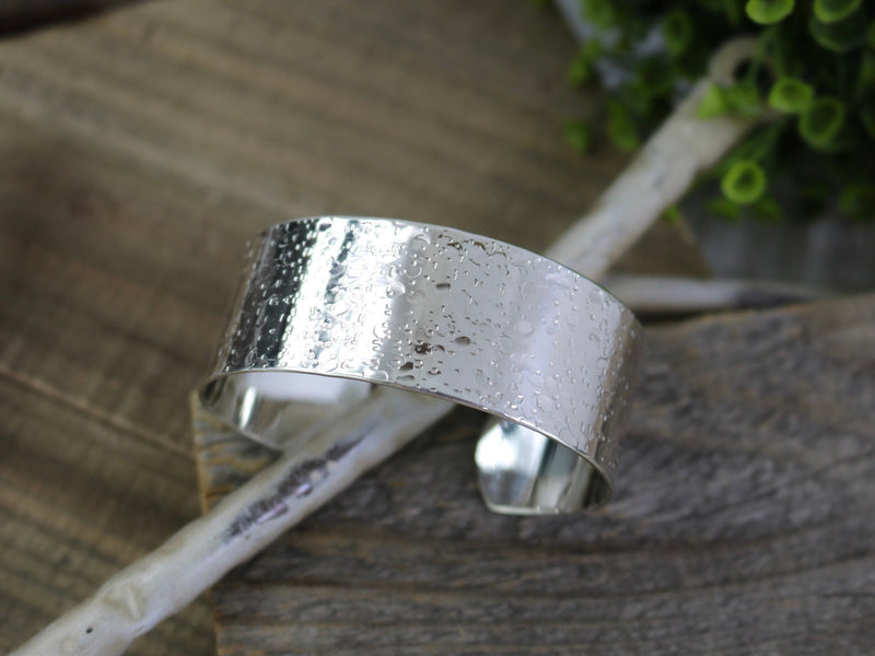 SOPHIE Cuff - Hammered Sterling Silver Cuff Bracelet, Bright Polished Finish