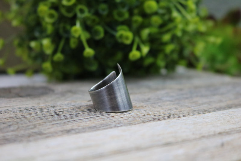 AVA Ring - Oxidized Sterling Silver Adjustable Ring
