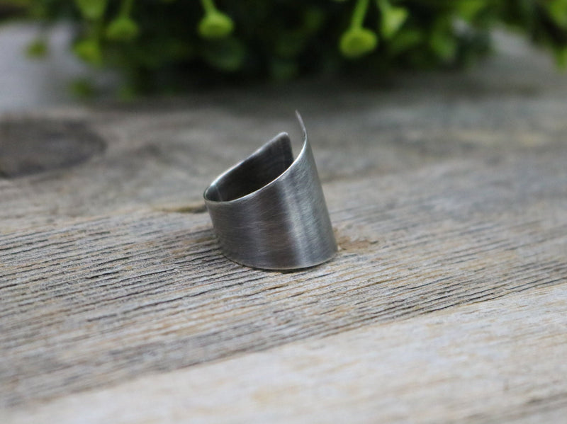 AVA Ring - Oxidized Sterling Silver Adjustable Ring