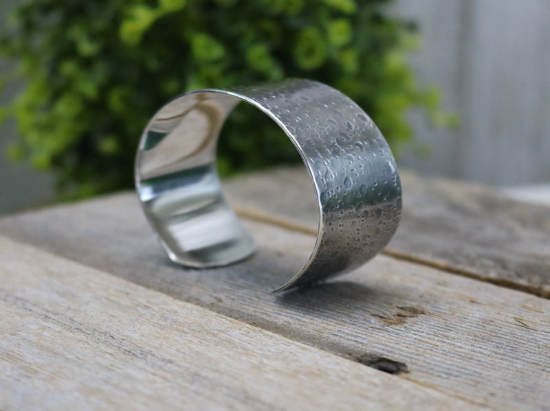 KELLY Cuff - Hammered Sterling Silver Cuff Bracelet, Oxidized Finish