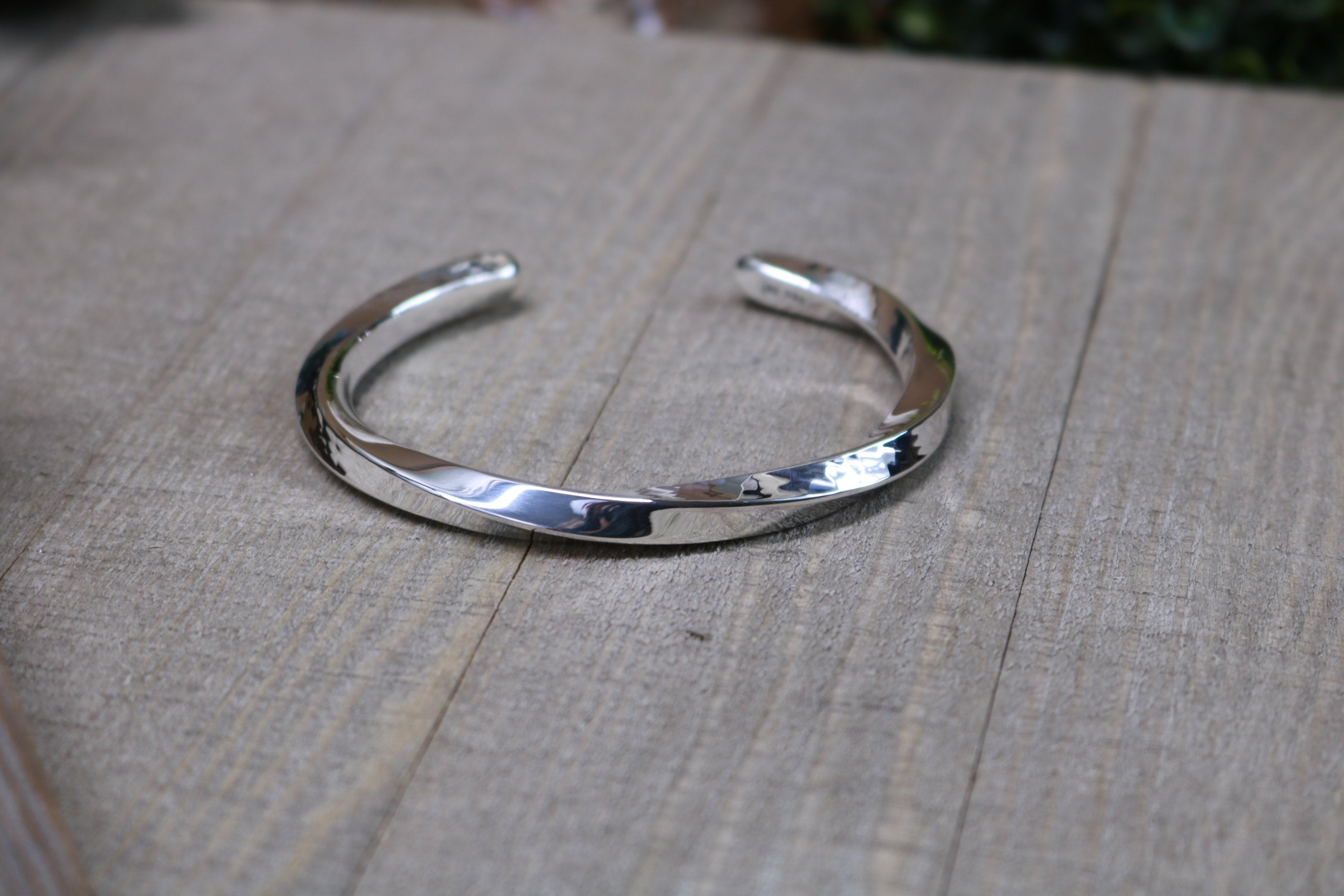 DUSTIN Bracelet - Hammered Twisted Sterling Silver Cuff Bracelet, Brig ...