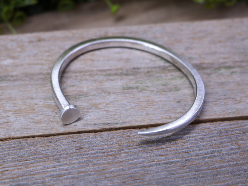 Sterling Silver Round Wire Bangle - Interchangeable Bracelet for Connector  Charms - 7