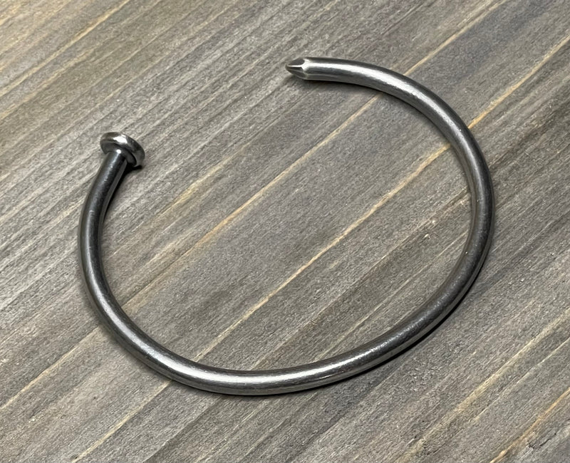 SPIKE Bracelet - Oxidized Sterling Silver Nail Cuff Bracelet